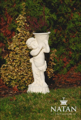 Figure Statue with Flowers Vessel Box Statues Figures Sculpture Garden