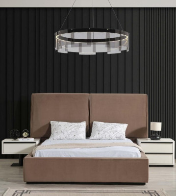 Bedroom Suite Double bed Bed Bedside tables 4-piece Beige Wardrobe