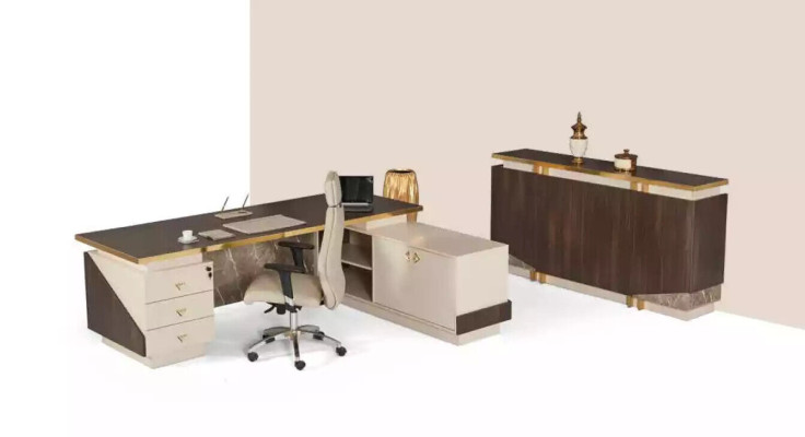 Corner desk luxury stainless steel furniture Study room Office Desk new