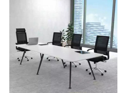White meeting table Conference table Study room Furnishings style