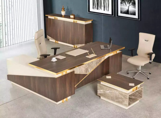 Corner desk luxury stainless steel furniture Study room Office Desk new