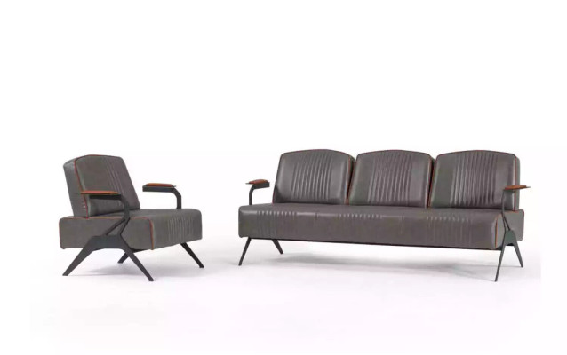 Sofa Couch Three Seater Study Office Furnishings Upholstered Sofa 3 Seater
