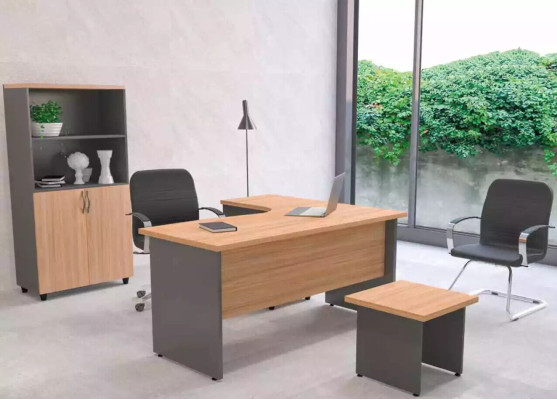 Office equipment set, workplace equipment, corner desk, filing cabinet