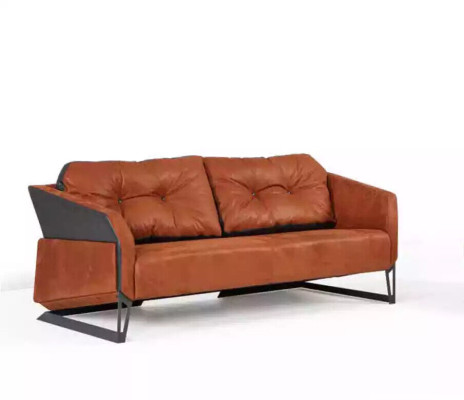 Designer Orange Sofa Study room Office furniture Couch 3 Seater new