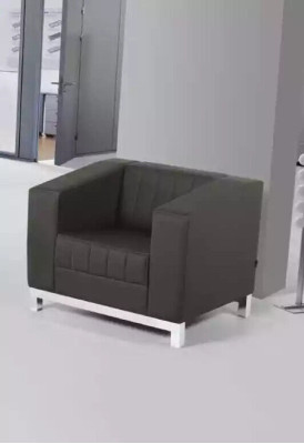 Gray Armchair Office Furniture Seat Upholstered Chair Textile Study Recliner Chair