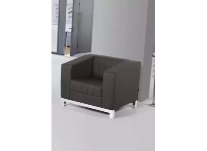 Gray Armchair Office Furniture Seat Upholstered Chair Textile Study Recliner Chair
