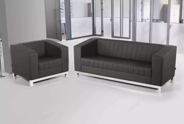 Gray Armchair Office Furniture Seat Upholstered Chair Textile Study Recliner Chair
