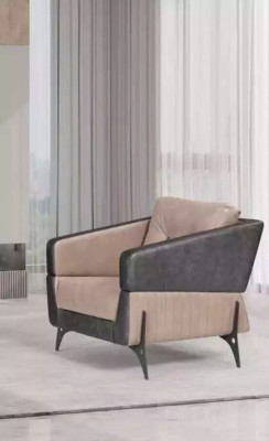 Beige Armchair Study room Textile Furniture Luxury Seat Upholstered Armchair Armchair