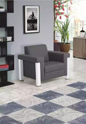 Gray Armchair Office Furnishings Study room Upholstered Armchair Modern Seat Furniture