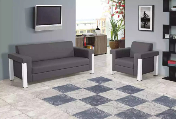 Gray Armchair Office Furnishings Study room Upholstered Armchair Modern Seat Furniture
