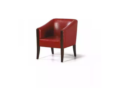 Red Armchair Textile Furniture Style Modern Office furniture Study room Design Wood