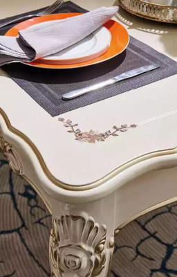 Dining room set Furniture for your interior pearl white Classic Furniture from 8 pieces