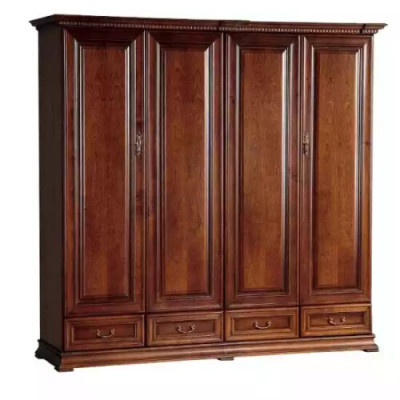 Wardrobe Bedroom Wood Wardrobe Baroque Rococo Cabinets 4 doors