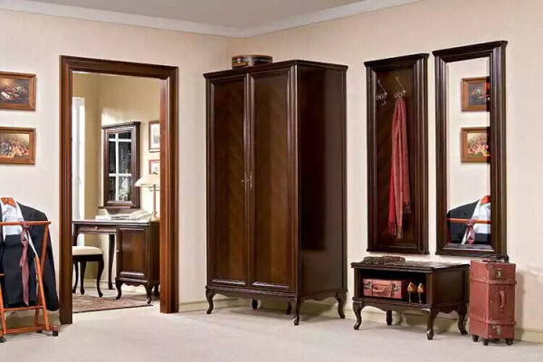 Wardrobe Wardrobe Bedroom Cabinets brown Modern Wood Luxury