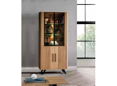 Display case Furniture Living room Wardrobe beige Glass showcase Cabinets new