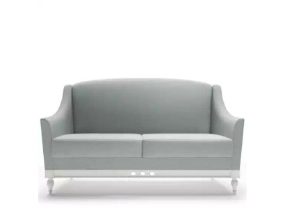 Sofa 2 Seater Sofas Design Luxury Textile Wood Upholstery Two-seater couchen