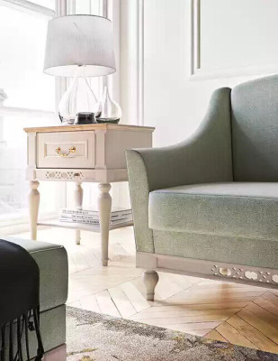 Sofa 2 Seater Sofas Design Luxury Textile Wood Upholstery Two-seater couchen