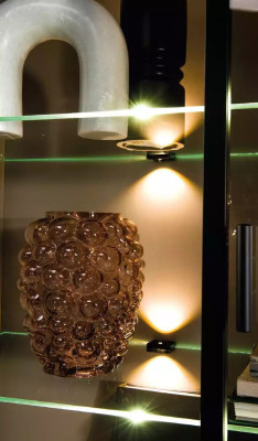 Display case Living room modern and luxurious beige glass cabinet Cabinets Wardrobe