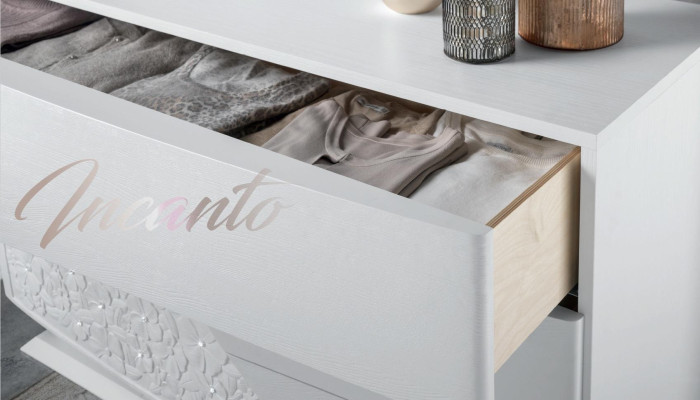 Modern Luxury Set of 2 Chest of drawers Mirror Chests of drawers Wood Console Sideboard Furniture