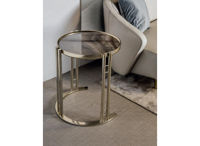 Living room table Side table Glass stainless steel Side table Furniture Design Italy