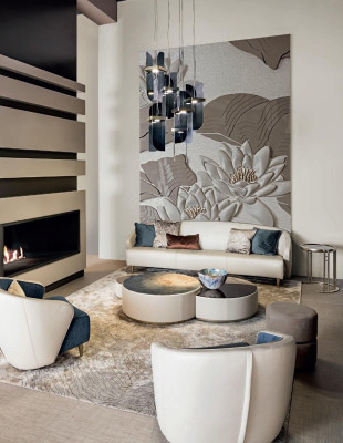 Living room table Side table Glass stainless steel Side table Furniture Design Italy