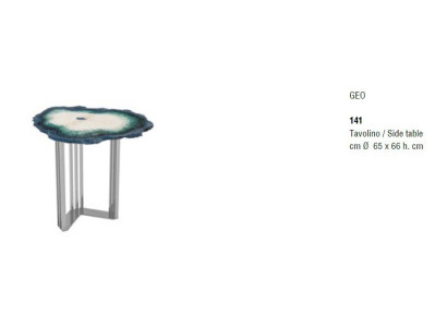 Living room table Side table Glass stainless steel Side table Furniture Design Italy