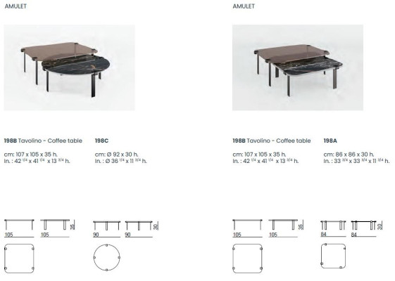 Coffee tables Coffee table Designer Table Living room table Bizzotto new Set of 2