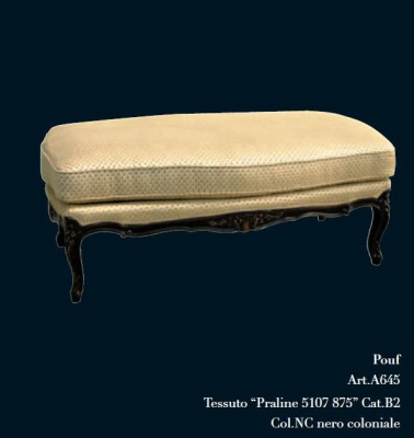 Lounge Pufa Design Stool Design Upholstery Footstool Ottoman Seat Textile Chaise