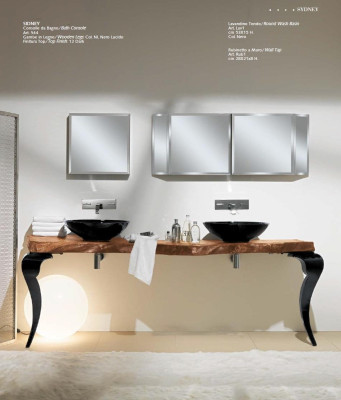 Round Washbasin Consoles Double Washbasin Bathroom Luxury Italy Furniture