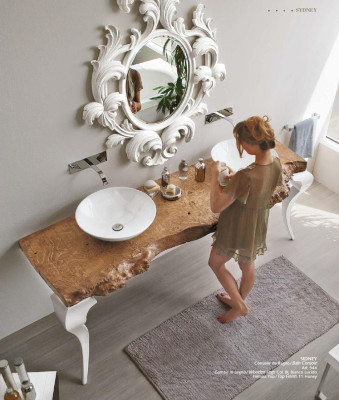 Round Washbasin Consoles Double Washbasin Bathroom Luxury Italy Furniture