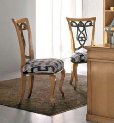 Real wood Chairs Dining room Design Chair with carved patterns Recliner Furniture
