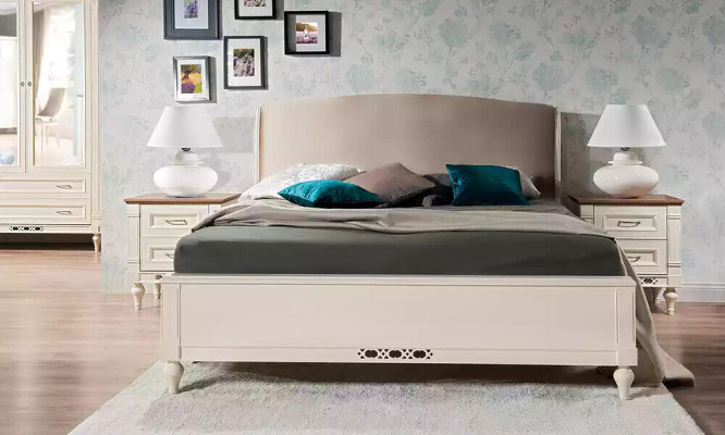 Bed Modern Design Luxury Upholstery Beds Fabric Bed in the Bedroom