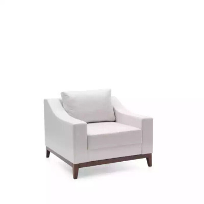 Armchair White Scandinavian Upholstered Chair TV Chair Lounge Club Furniture