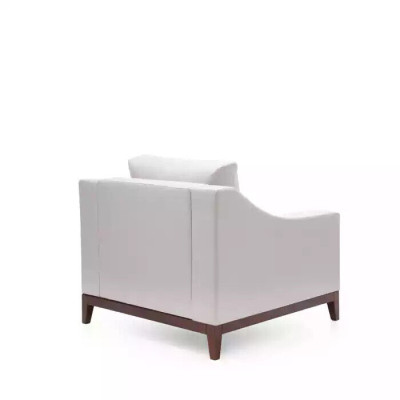 Armchair White Scandinavian Upholstered Chair TV Chair Lounge Club Furniture