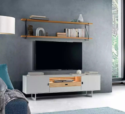 Wall unit TV Wall Wood Modern Style Shelf Living room Furniture TV cabinet tv stand