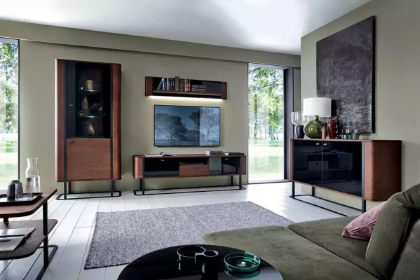 Wall unit TV-cabinet Sideboard TV stand low side wall units Wood Metal