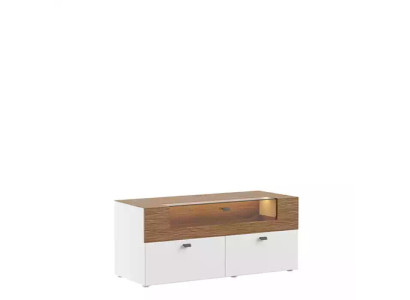 Wall unit TV stand White TV cabinet Lowboard Display case Wood Modern Living room