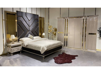 Set Bedroom Bed 2x Bedside tables 3pcs.Luxury Complete Set Design new