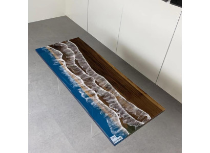 Modern Dining table Epoxy Furniture Designer Table Epoxy resin Tables 121x51cm