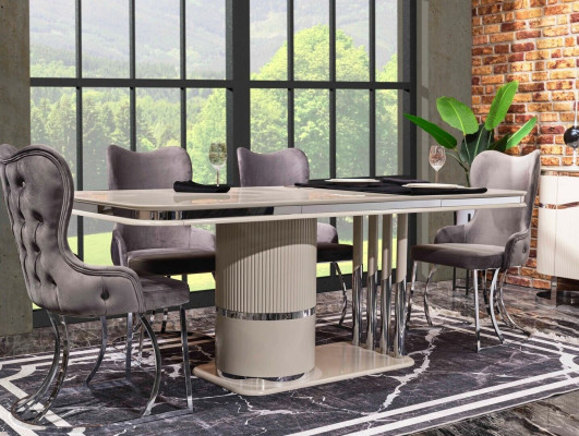 Design Dining room Group Table Chairs Wooden table Dining room Set 9 pieces.
