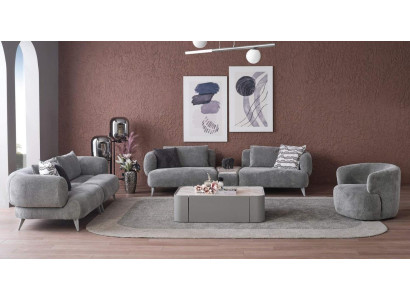 Couch Sofa set 3+3+1 Seat Gray Sofa Luxury Furniture Living room Couches