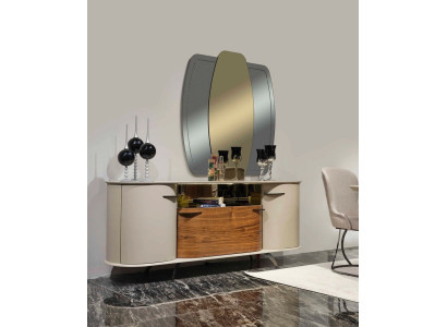 Sideboard Mirror Living room Designer Luxury Chests of drawers Modern White new