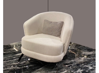 Designer Club Lounge Armchair beige Luxury Relax for Living room