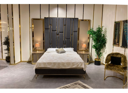 Bedroom Set Bed 2x Bedside tables luxurious 3-piece Complete Sets Beds