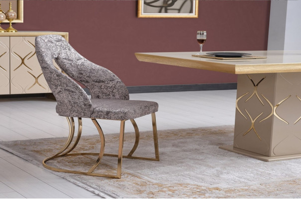 Luxury Dining room Set Dining table 4x Chairs Sideboard Mirror Dining set 7 pieces