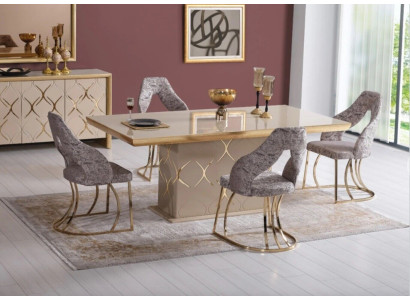 Luxury Dining room Set Dining table 4x Chairs Table Dining set 5pcs