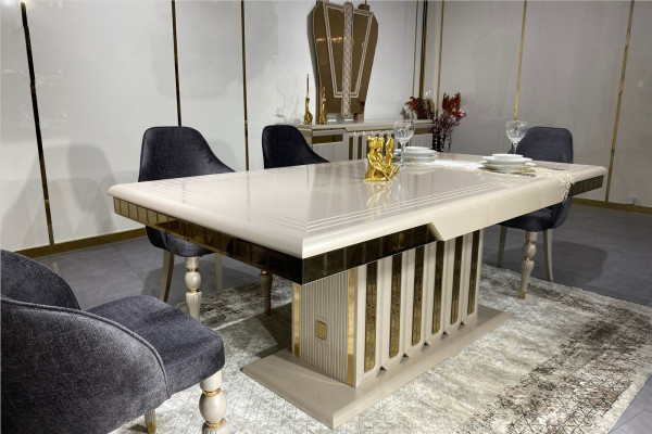 Large Dining room Set Dining table 6x Chairs Sideboard Mirror set from 9 pieces