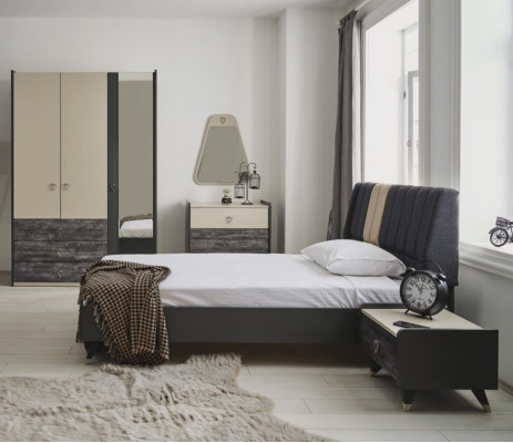 Luxurious stylish Bedroom Modern Furnishings Bed 5pcs. sets