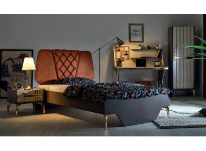 Luxurious modern bedroom furniture set bed bedside table desk new