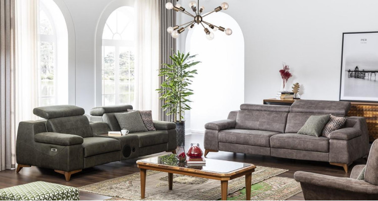 Sofa Couch Upholstery Set XXL Big Couches Multifunction Sofas 3+3 Seater
